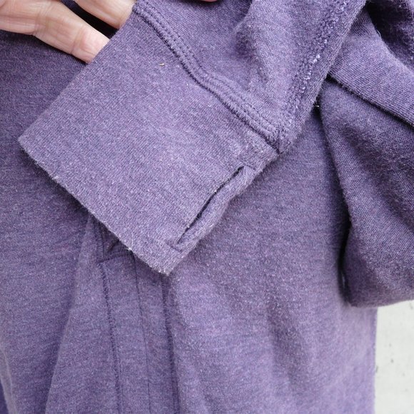 Lululemon In A Cinch Long Sleeve Tee Heathered Deep Zinfandel / Purple, sz 6 - Picture 7 of 9